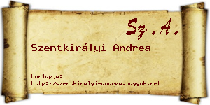 Szentkirályi Andrea névjegykártya