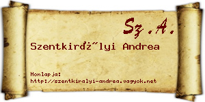 Szentkirályi Andrea névjegykártya